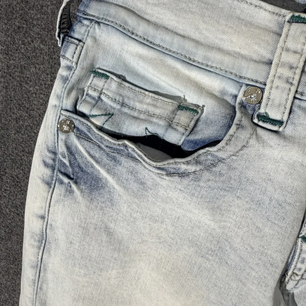 True Religion Ricky Relaxed Straight Jeans faded light wash denim SZ 30/32